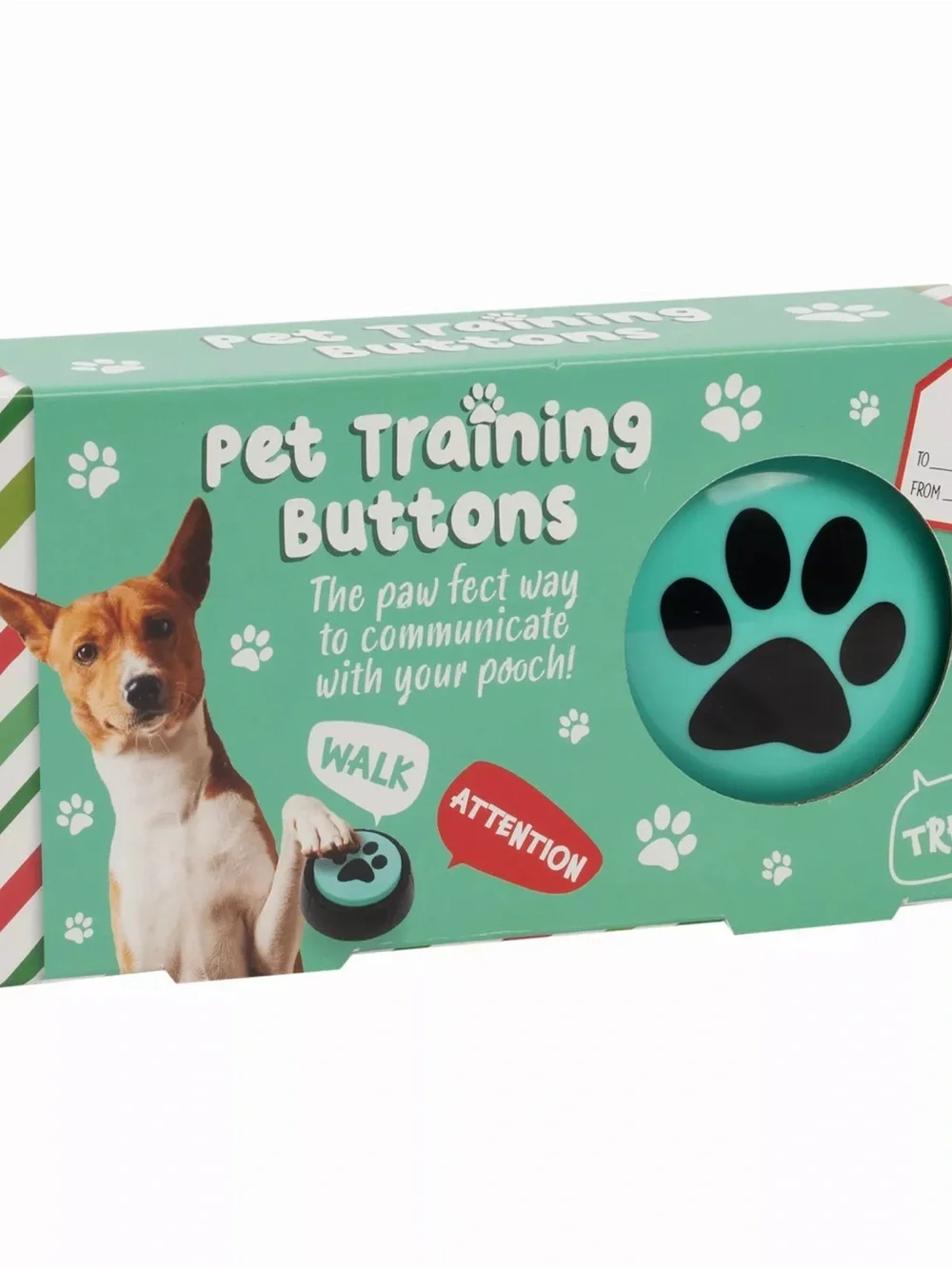 Pet Training Buttons - Teal Paw Design
